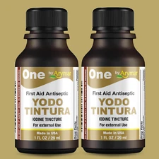 Arymar Yodo Tintura Iodine,  – First Aid Antiseptic for Wounds, 1 fl oz (2-Pack)