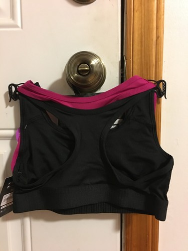 NWT GIRL'S SIZE SMALL ATHLETIC WORKS 2 PACK RACERBACK SPORT BRAS BAND SIZE 30 - Picture 6 of 9