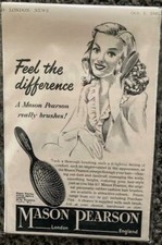 Original Vintage Small Magazine Advert 1949 Mason Pearson Hair Brush