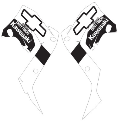 Shroud Graphics for 2003-2008 Kawasaki KX125 KX 125 Polisport Restyle ...