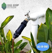 Drip Irrigation Faucet Adapter Connector Kit Connect 1/4 Inch Tubing 3/4" Hose