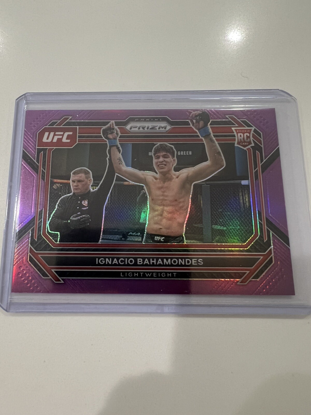 2023 Prizm UFC Ignacio Bahamondes RC Purple /149 Card. 62