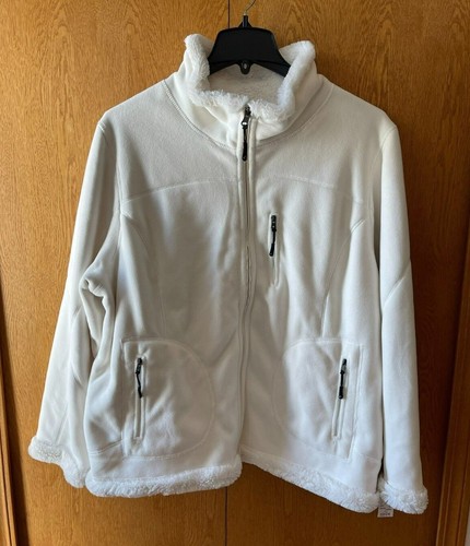 Cream Fleece/Faux Fur Lined Jacket Size 