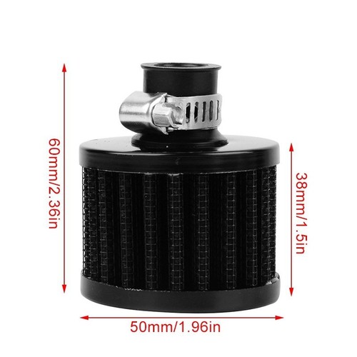 12mm Mini Sport Luftfilter Kurbelwellengehäuse Entlüftungsfilter Motorentlüftung - Afbeelding 5 van 6