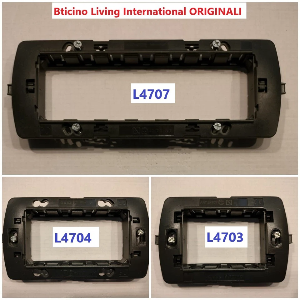 Originale supporto 3 4 7 posti BTICINO LIVING INTERNATIONAL L4703 L4704 L4707
