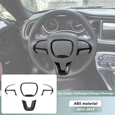 4PC Center Steering Wheel Decor Trim Cover For Dodge Durango Challenger Charger