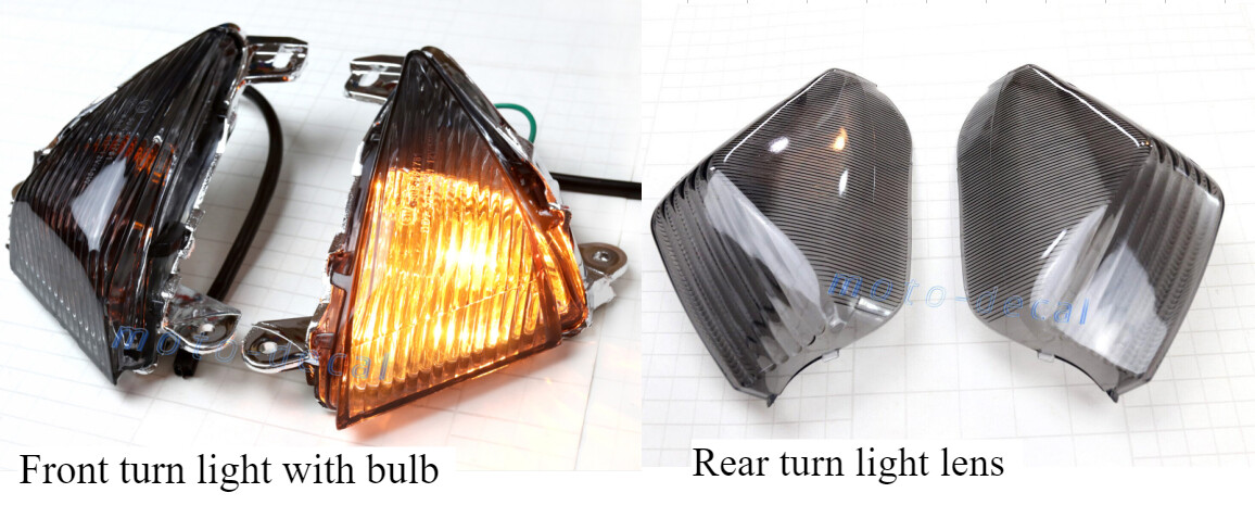 Front Turn Signal with bulb +Rear Lens cover For 2006-2020 Ninja
