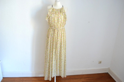 JASON WU Designer Kleid NEU mit Etikett! 38 10 NP 740,00   geblümt gelb