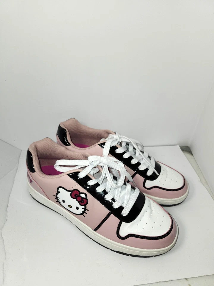Hello Kitty by Sanrio Women's Pink Casual Court Sneakers, Size 11 - Image 2 of 4