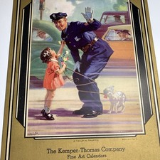 1940 Sample Calendar Sign Original Kemper Thomas Cincinnati Police Officer Child