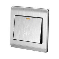 86x86mm Push Button Resettable Doorbell Switch Door Bell Switch Panel Stainless