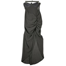 PrettyLittleThing Whimsigoth Dress Size 8 Corset Ruched Gown Dark Feminine Goth