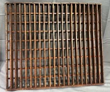 1940's-60's Wood Floor Ceiling Grate Air Vent 24"x 20.5"  189  Slots **W/ damage