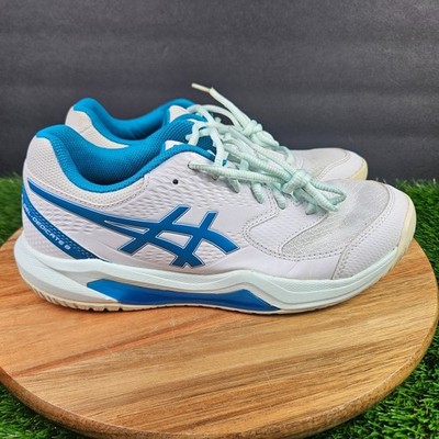 Asics Gel-Dedicate 8 Shoes Womens Size 8.5 Blue White Athletic Tennis Sneakers