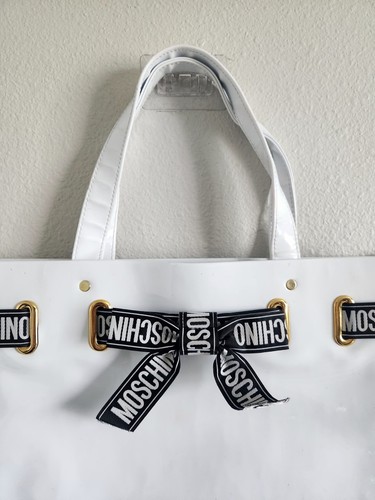 Love Moschino Tote Bag-White And Gold - Picture 3 of 14
