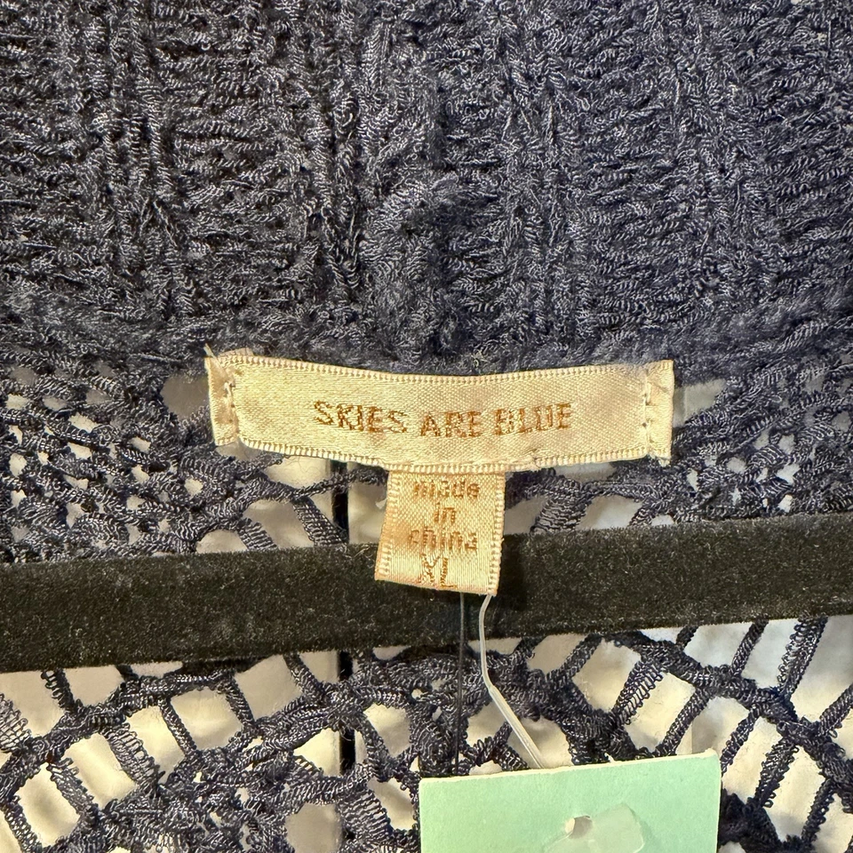 Кардиган вязаный открытый Skies Are Blue Mallori Pointelle размер XL легкий многослойный - Изображение 3 из 4