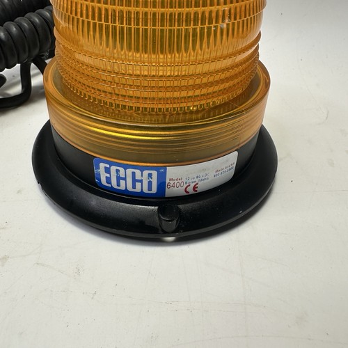 ECCO Amber Low Profile Led Strobe Beacon 6400 Tested Working Made In U.S.A. - Foto 2 di 6