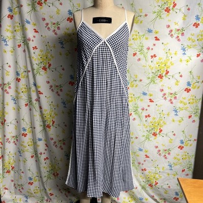 Rag & Bone Sundress Womens Small Blue Gingham Plaid Sleeveless Knee Length