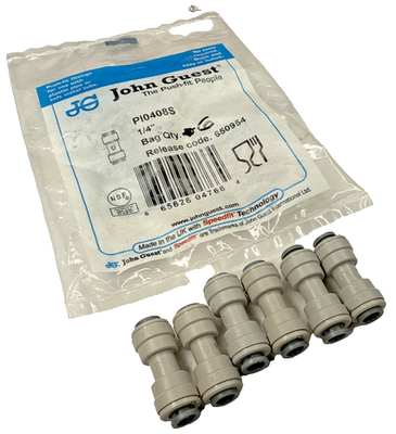 #ad #ad Lot of 6 John Guest Connector Push–Fit Fittings 1 4quot; PI0408S $13.99