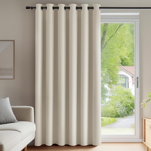 Verdunklungsvorhang Blickdicht Mit ÖSen Thermogardine 210X200 Cm Creme 1 StüCk-image