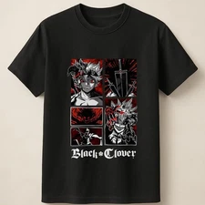 Asta Black Clover Tee Featuring Demon Form and Blades Unisex T Shirt
