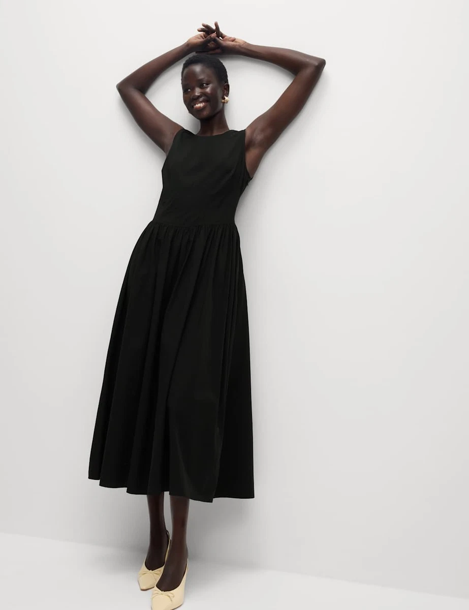 knee length dresses for ladies Marks & Spencer Pure Cotton Dress main image 0