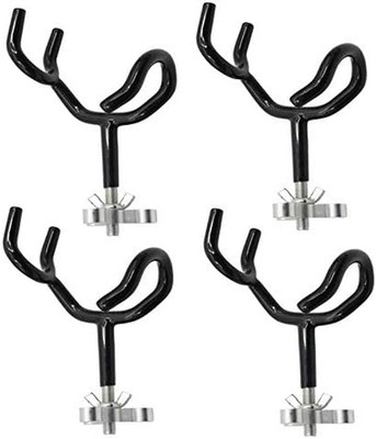 4PCS Sure Grip Steel 20 Degree Angle Rod Holder with Mounting Base Fishing Rod H