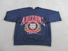VINTAGE Arizona University Sweatshirt Adult Medium Blue 90s USA Made Crewneck