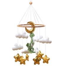 Baby Crib Mobile for Nursery Green Leaf Dragon Mobile Crib Forest Green Fores...