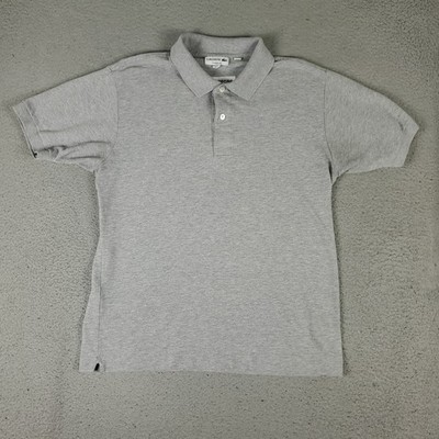 Lacoste Polo Shirt Mens Size Medium Gray Casual Short Sleeve Adult *