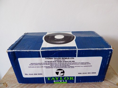 Vintage Thomas Taylor Bowl 2 Full Bias 2-10 Lawn Bowl in Original Box - Picture 5 of 7