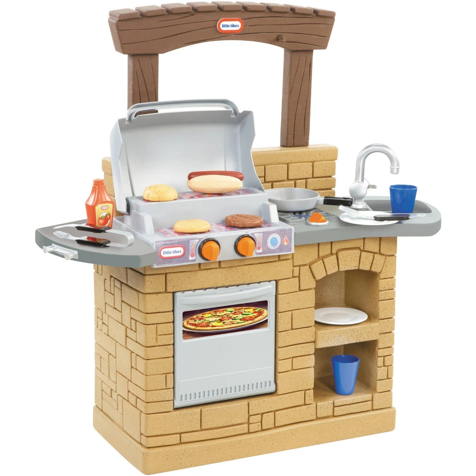 Little Tikes Cook 'n Play Outdoor BBQ Grill 12-Piece Plastic