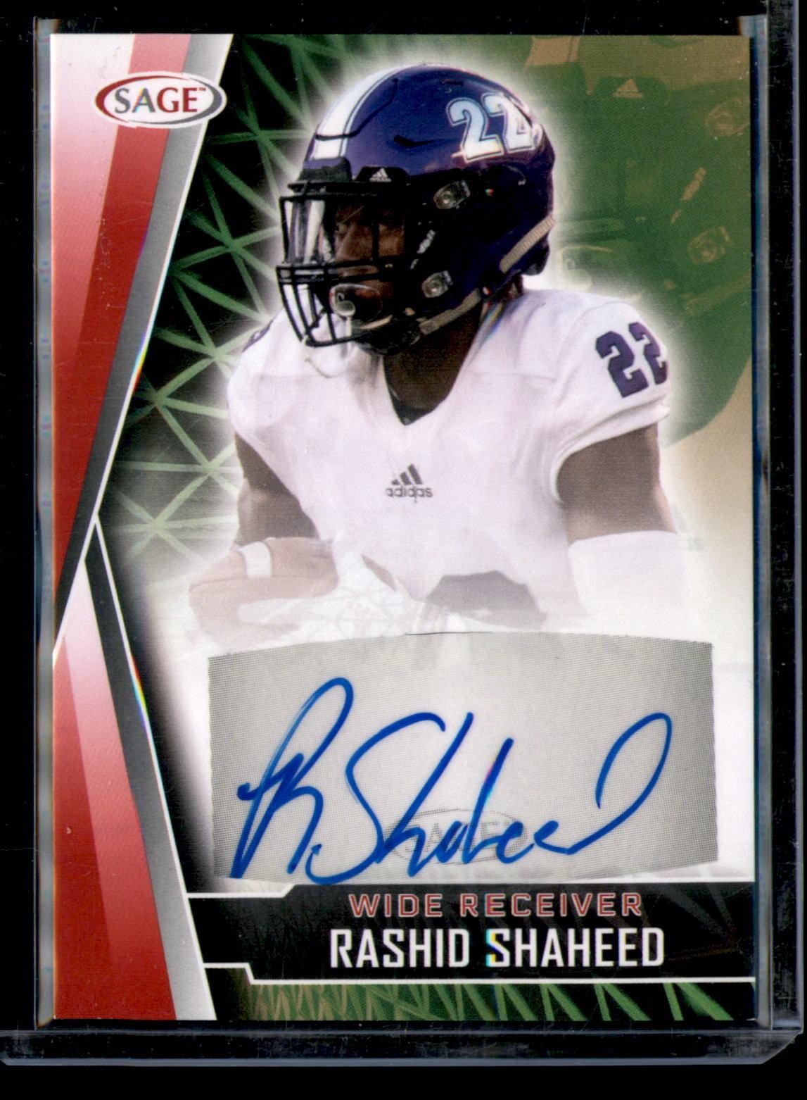 2022 SAGE #A-RS Rashid Shaheed Autographs Red