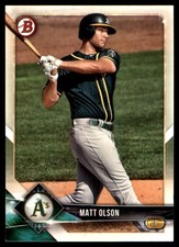 Matt Olson 2018 Bowman #16 Oakland Athletics MLB READ FREE SHIPPING AutographDen