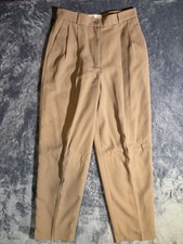 Pantalones de vestir cónicos Focus 2000 de Charles Huweck beige poliéster vintage talla 10