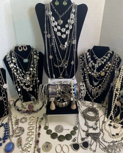 vintage To Now Jewelry Lot Silver 925 Trifari Kate Spade Goldette Whiting Davis