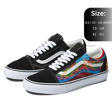 VANS Old Skool Brainworks Colorful Embroidered Suede & Canvas Sneakers