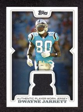 2008 Topps Authentic Player-Worn Jersey R-DJ Dwayne Jarrett Panthers ROOKIE Card. rookie card picture