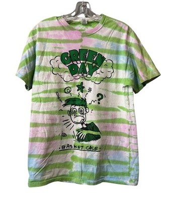 Green Day Basket Case T-Shirt Size Medium Tie Dye Graphic Punk