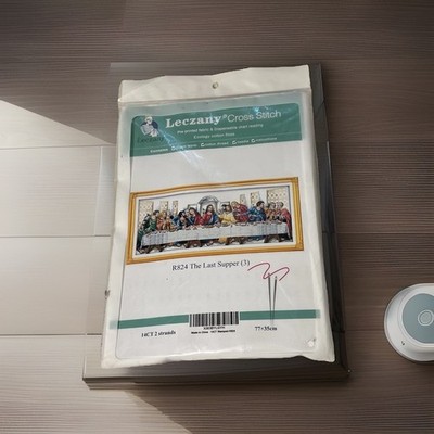 Leczany Cross Stitch The Last Supper R824 Kit Pre-Printer Fabric NOS