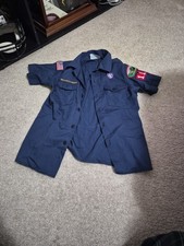Boy Scouts Of America Size Medium 10/12 Button Up SS Shirt With Patches