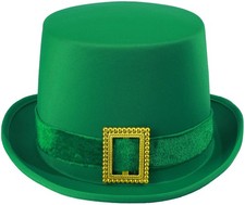Funny World St. Patrick's Day Green Top Hat One Size,