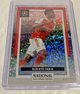 2026 Topps Chrome Soccer #SC-05 Bukayo Saka Annual Refractor /26 NSCC Arsenal