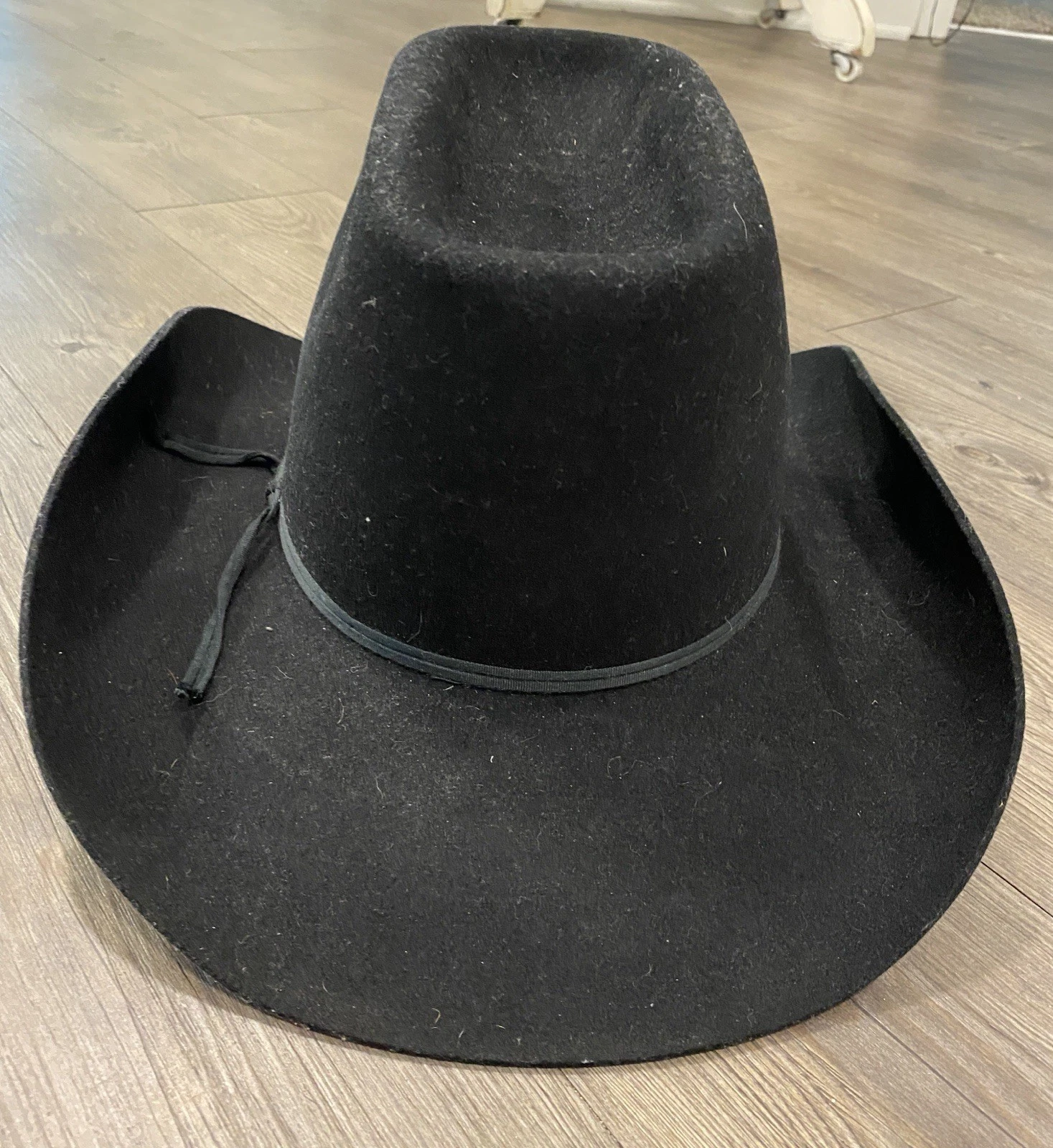 American Hat Company Black Maxi-Felt Wool Cowboy Hat Size 7 Pre-Owned