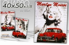 Quadro tela Marylin Monroe auto Cm. 40x50