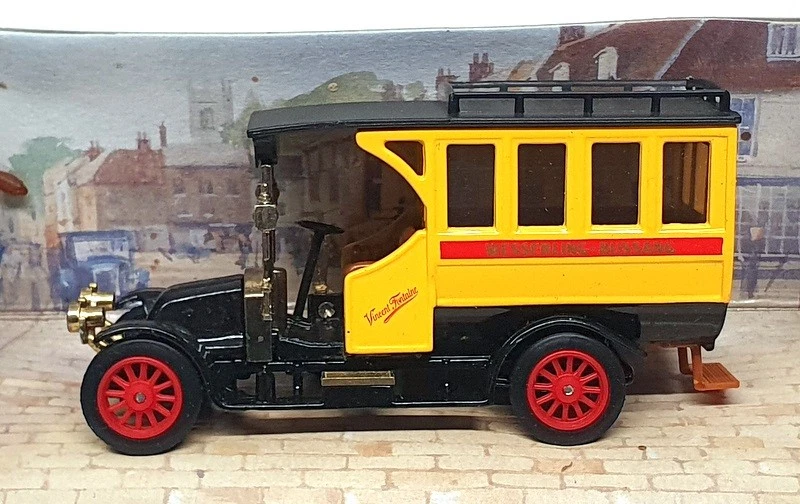Matchbox Appx 11 厘米长压铸 Y44 - 1910 雷诺巴士 - 黑色/黄色 — 第 3/4 张图片