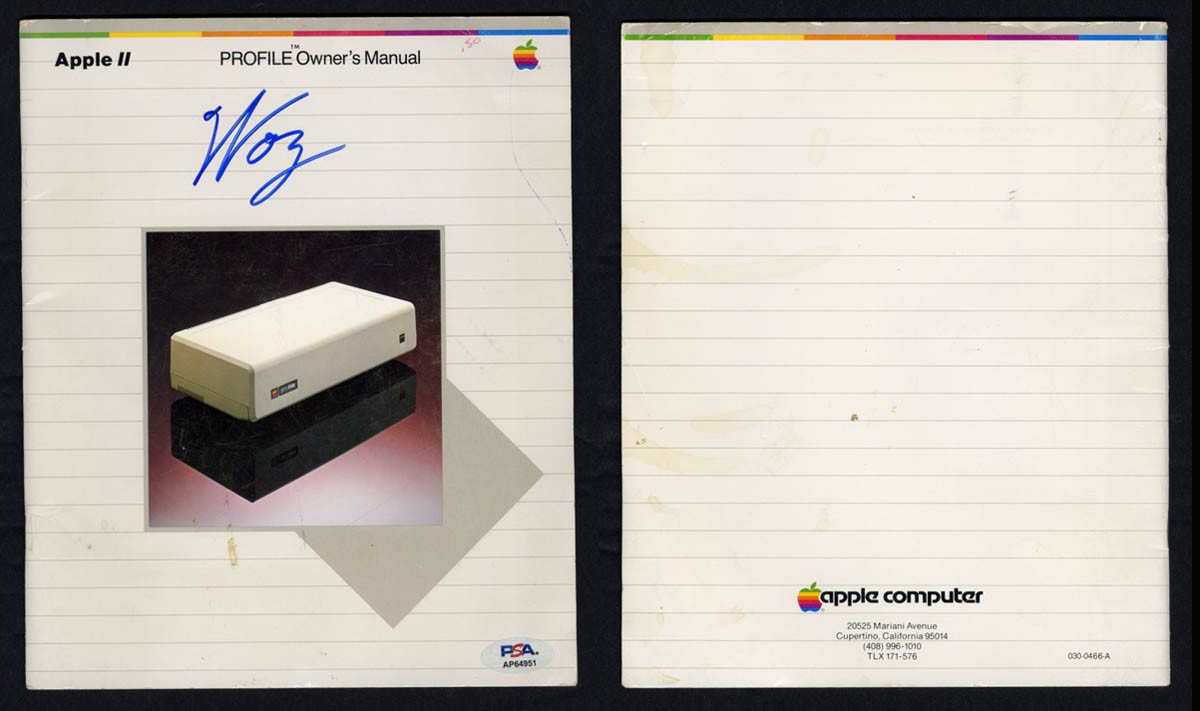 Steve Woz Wozniak SIGNED Apple II PROFILE Owners Manual PSA AUTOGRAPHED Computer