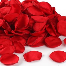 300pcs Dark Red Faux Silk Rose Petals - Perfect for Wedding Aisles, Flower Gi...