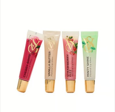 New Victoria's Secret Vanilla Flavor Favorites Lip Gloss 4 Piece