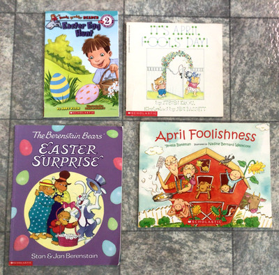Lot of April Fools'/Easter books for kids, Berenstain Bears, Ready Freddy
